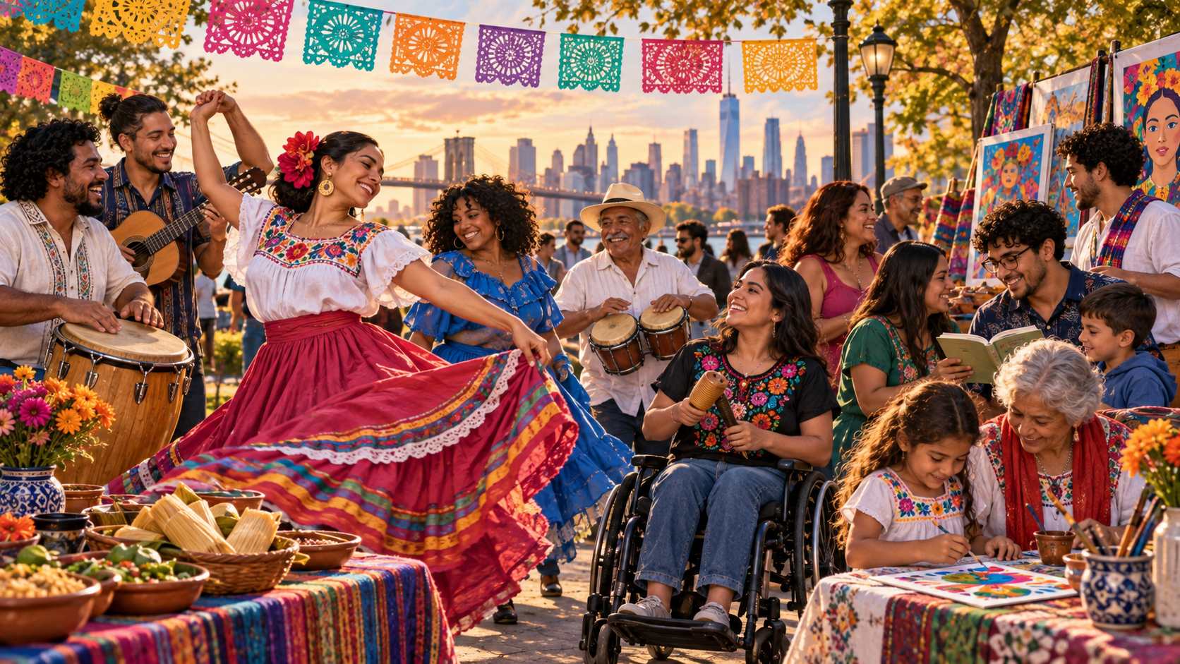 Celebración del Mes de la Herencia Hispana según interpretada por ChatGPT.